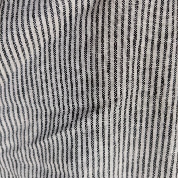 J. Crew Linen Cotton Blend Pinstriped Paper Bag Pull On Skirt Size Small - Picture 5 of 10